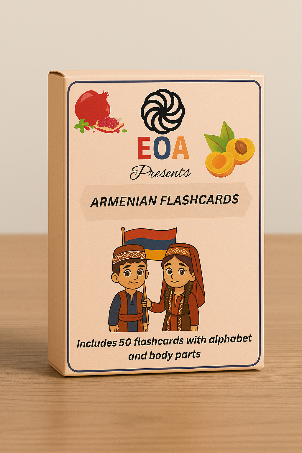 Armenian Flashcards (Armenian Alphabet & Body Parts) 50 cards per pack